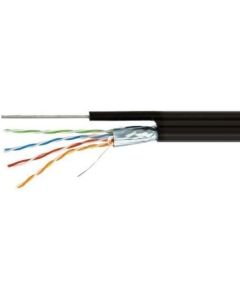Certicable 100' Ft. Cat-5E Outdoor Shielded Aerial SELF Supporting with Steel Messenger No Connectors