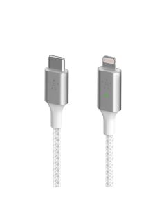 Belkin Smart LED Charging Cable USB-a to Lightning 4ft/1.2m (See Your Charging Status at a Glance) Fast Charge Ready for Latest iPhones, AirPods and iPad, MFi-Certified, White (CAA006bt)