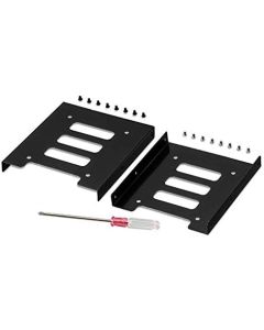 SSD Mounting Bracket, NC XQIN SSD Bracket 2.5 to 3.5 Adapter SSD HDD Metal Mounting Bracket Adapter Hard Drive Holder for PC SSD (2 Pack)