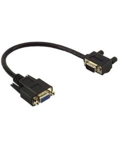 VGA Monitor Left Angle Male to Straight Female Adapter - 3 Foot