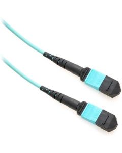 50Force 30m MTP/MTP 40GB 50/125 Plenum OM4 Multimode 12 Strand Fiber Trunk Cable Aqua