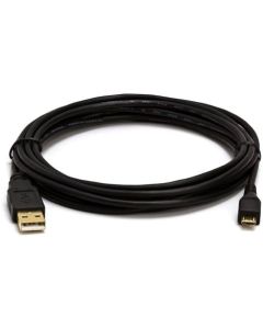 USB Type A Male / Micro B Male Cable, 2.0 Version, Black, 10 ft