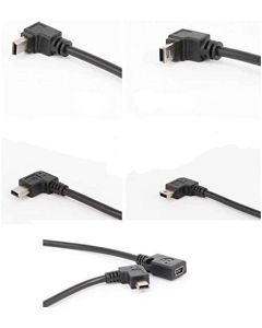 GuangMaoBo Angle 90 Degree Angle USB Type A Female to Mini B 5 Pin Male Cable Converter Adapter Charger Cord c257-260