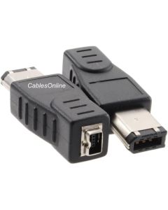 CablesOnline 6-Pin Male to 4-Pin Female IEEE-1394a Firewire Adapter, AD-FW1