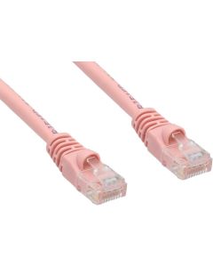 Cablelera ZNWN35PN-03 1 ' Cat 6 UTP Rated 550 MHz Network Patch Cable with Snagless Molded Boots, Pink