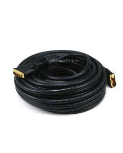 Monoprice 50ft 24AWG DVI-D to M1-D (P&D) Cable - Black