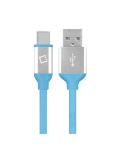 USB-C Fast Charging Cable, Type-C to USB-A 2.0 Fast Charger Cord (4 Feet) - Light Blue