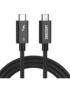 Crossery Thunderbolt 3 Cable [Intel Certified] 1m Supports 100W Charging 40Gbps Data Transfer USB C for Apple Thunderbolt 3 Cable for Mac